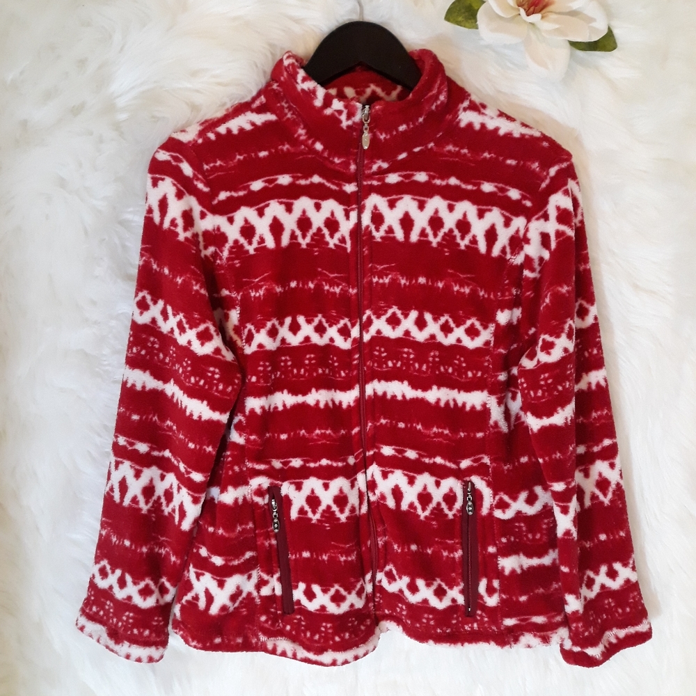 French Laundry fleece zippered jacket